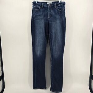 BKE Gabby Curvy Fit High Rise Straight Jeans Women 30x34 Dark Wash Stretch Tall